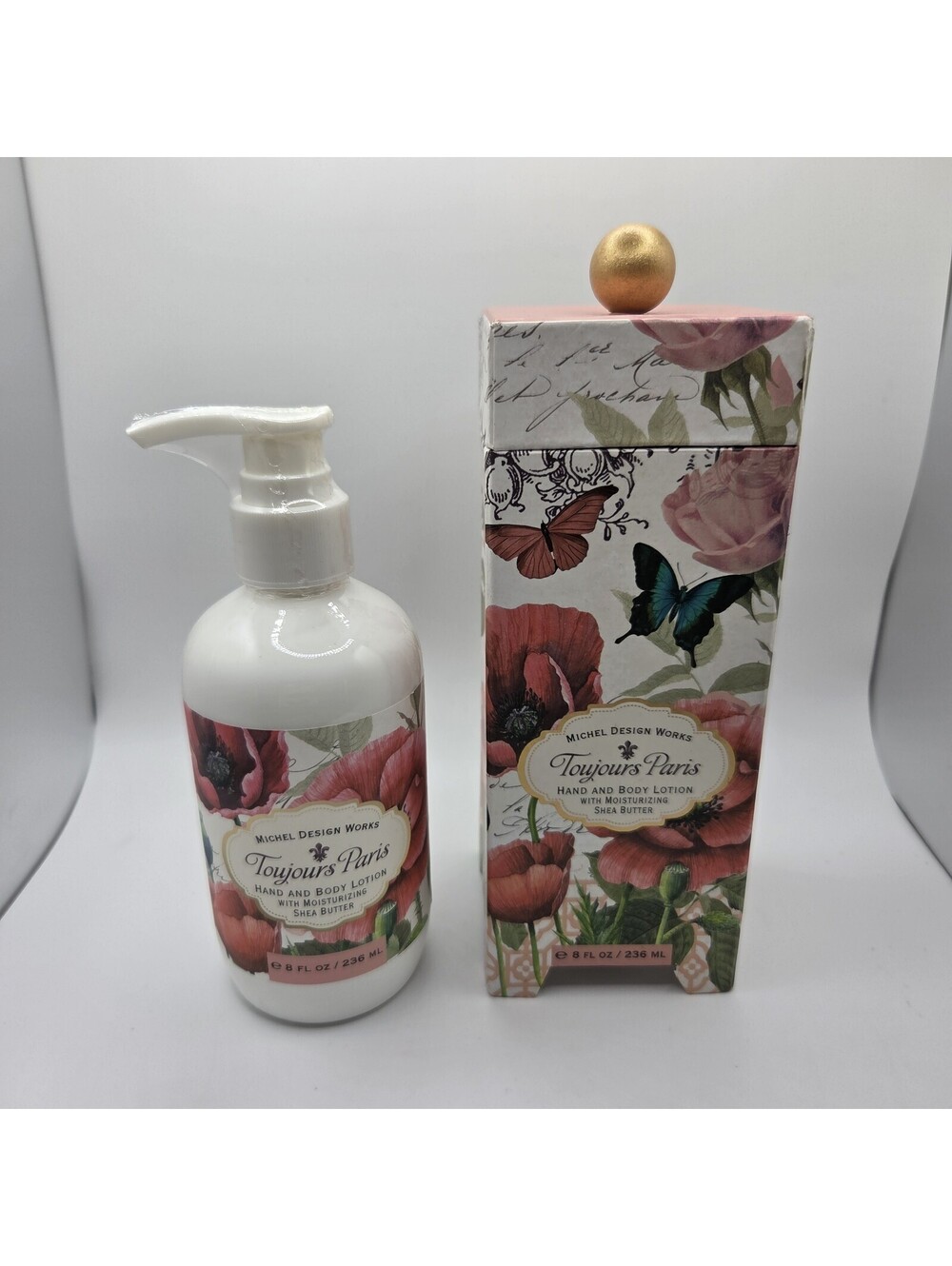 Michel Design Works EUROPEAN FLORAL Moisturizing Hand Body Lotion 8oz Box